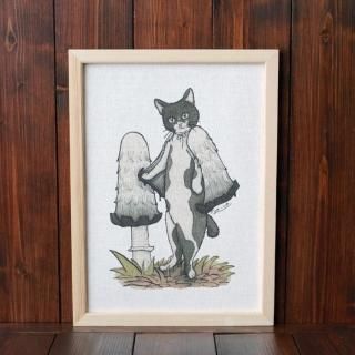 絵画。原画【椅子でぼんやりしている橘猫】 絵画 アカザ麦 通販