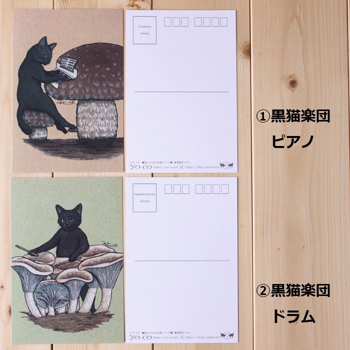 ○猫とネコのお友達4○黒猫楽団 ポストカード - 13.CATS.WORKS