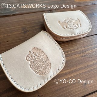 ヌメ革コインケース　YO-CODesign、13.CATS.WORKS Logo Design