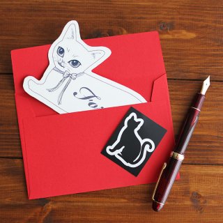 おめかし猫の FOR YOU メッセージカード （Vivi）