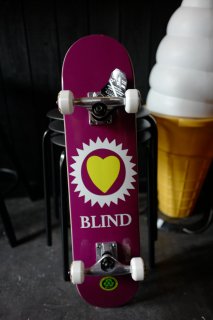 Blind Heart First Push Mini Complete Skateboard - Maroon