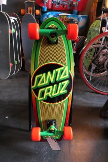 Santa Cruz Rasta Weave Dot Shark Cruzer Skateboard Complete - 8.8x27.7