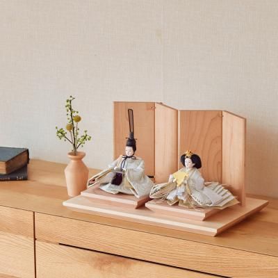 クムキ 雅 ～みやび～ 雛人形 白金 組子灯火ver. | 木の雛人形・五月