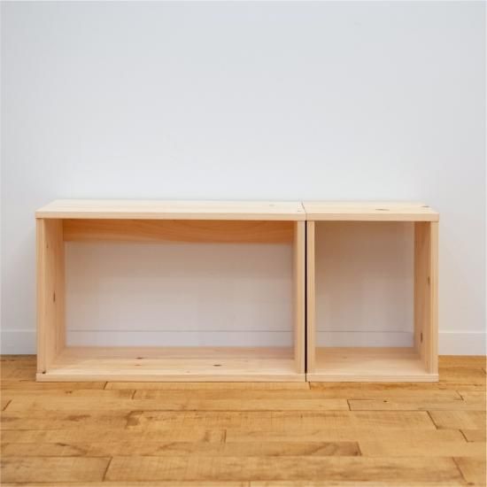 国産ひのきのオープンボックス Lサイズ・Sサイズセット | 木の雛人形