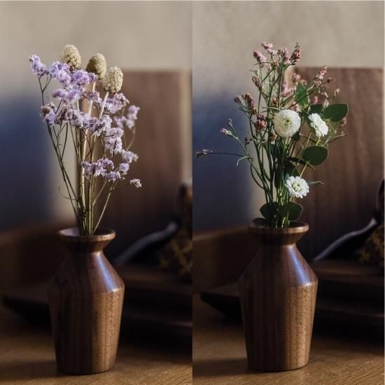 クムキ 雅びな 一輪挿し 生花用 花瓶| 木の雛人形・五月人形 ［人と木］