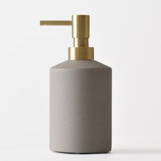 SOAP DISPENSER (concrete gray / brass)