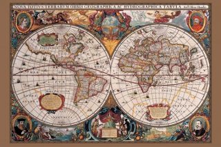 17世紀の世界地図 ポスター