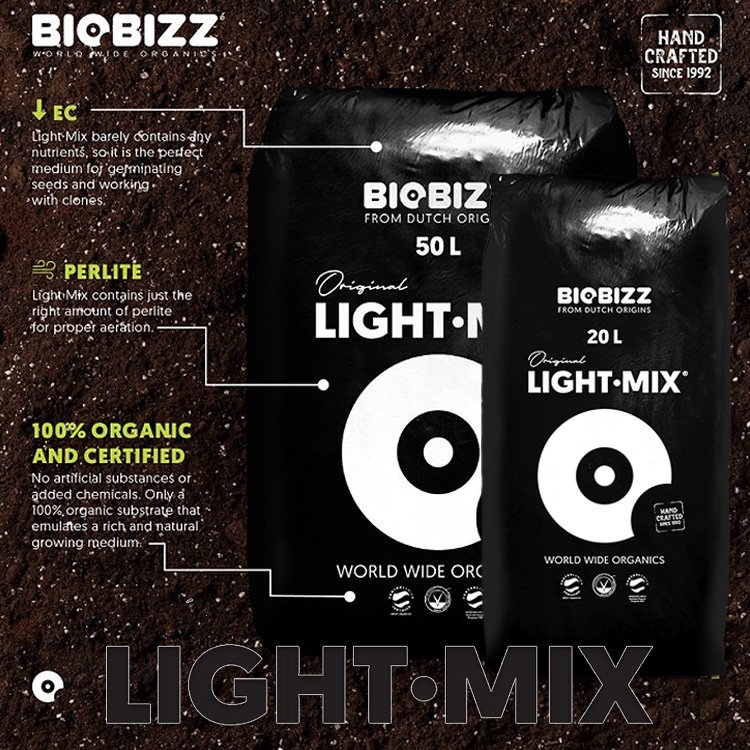 【大型商品】 Biobizz Light･Mix ライト ミックス オーガニック培養土 - growstore -グロウストア-