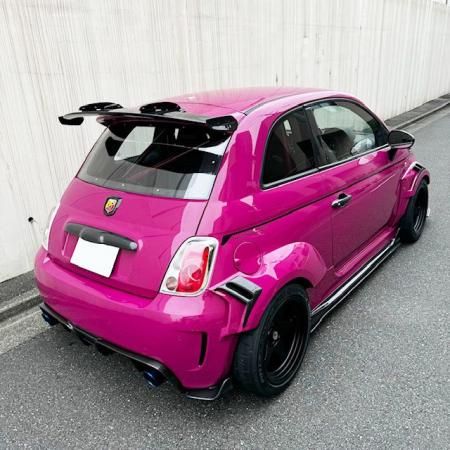 アバルトウイング カーボン柄 ABARTH 500/595 カーボンリアゲートウイング(シリーズ3/4