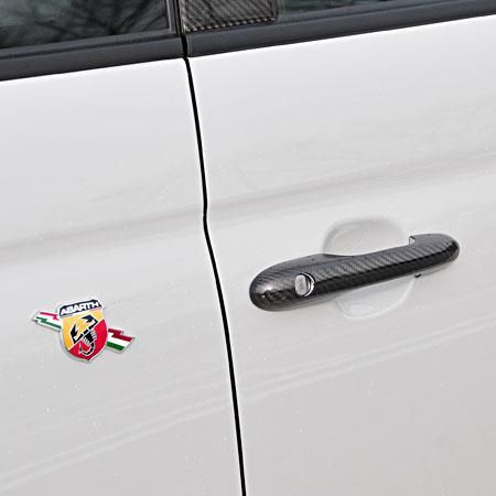 アバルト124スパイダー ドライカーボンドアノブカバー