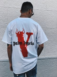 <img class='new_mark_img1' src='https://img.shop-pro.jp/img/new/icons7.gif' style='border:none;display:inline;margin:0px;padding:0px;width:auto;' />VLONE()  PALM ANGELS(ѡ२󥸥륹)  S/S TEE (T) White / Red