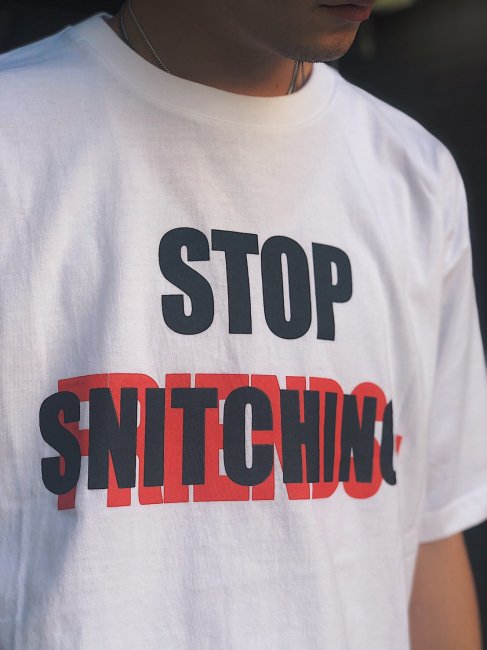 VLONENYのHIPHOPCVLONE ヴィーローン Tシャツ tee STOP SNITCHING - T