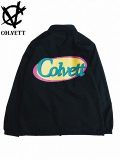 【COLVETT(コルベット)】O-VAL LOGO COACH JACKET (コーチジャケット) Black
