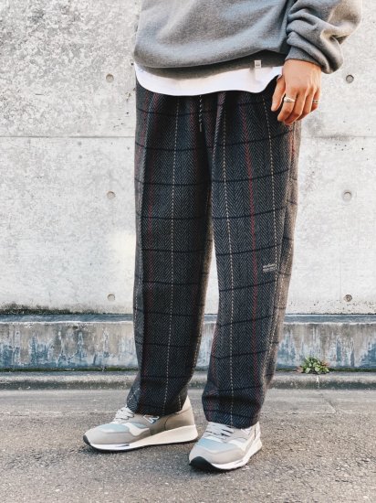 【MAGIC STICK(マジックスティック)】PL Wide Trousers by Wildthings (ワイドトラウザーパンツ) Grey  plaid
