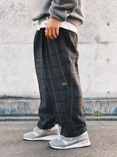 【MAGIC STICK(マジックスティック)】PL Wide Trousers by Wildthings (ワイドトラウザーパンツ) Grey  plaid