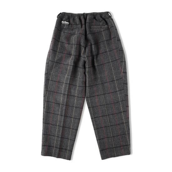 【MAGIC STICK(マジックスティック)】PL Wide Trousers by Wildthings (ワイドトラウザーパンツ) Grey  plaid