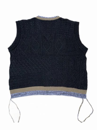 【WANNA(ワナ)】“N.E.R.D” Knit vest (ニットベスト) Pigment Black