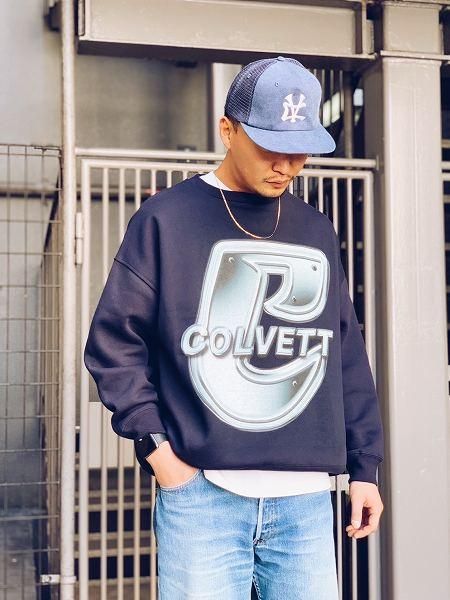 新しいスタイル COLVETT(コルベット)】C-RYDERS CREW Navy (クルースエット) SWEAT トップス