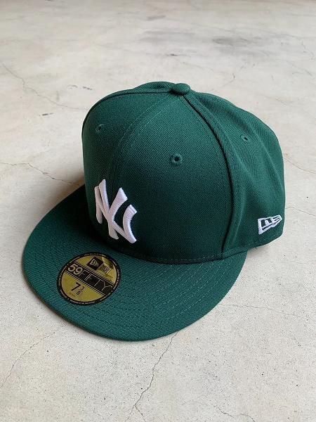 NY yankees new era green 7 5/8 ツバ裏ピンクメンズ