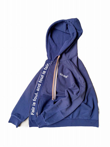 【WANNA(ワナ)】“Fatlace” Zip Hoodie (ジップパーカー) Eggplant