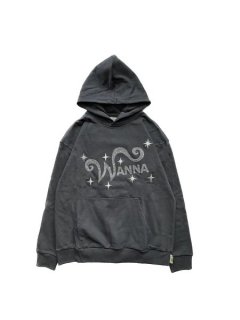 <img class='new_mark_img1' src='https://img.shop-pro.jp/img/new/icons7.gif' style='border:none;display:inline;margin:0px;padding:0px;width:auto;' />WANNA()ۡWilky May Rhine Stone Hoodie (ץ륪Сѡ) Black