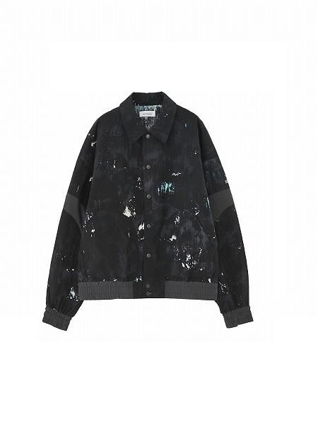 MAGIC STICK マジック・スティック ジャケット サイズ:M スプラッターペイント 柄 スナップボタン デニム ジャケット 長袖 ROCK STEADY JEAN JACKET ブラック 黒 アウター ブルゾン カジュアル ストリート ブランド 【メンズ】【美品】