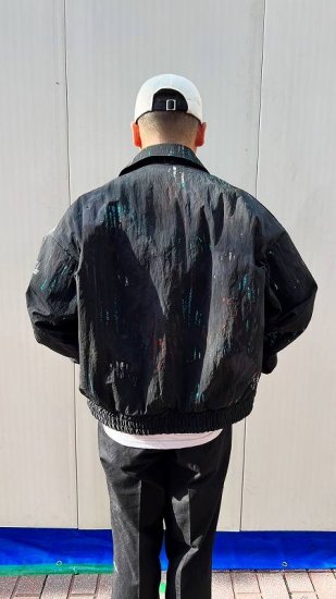 Hand painted Reversible Team jacket Mブルゾン