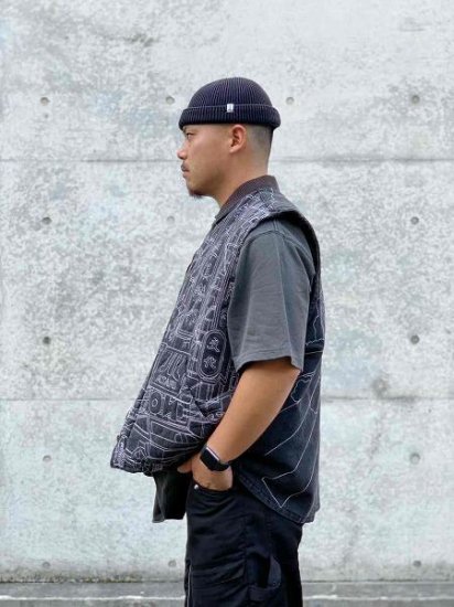 【WANNA(ワナ)】“Another dimention” duck vest (ダックベスト) Cloudy Black