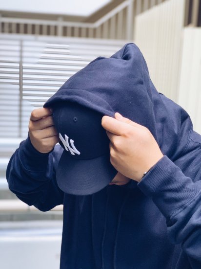 【Champion(チャンピオン)】12oz REVERSE WEAVE PULLOVER HOODIE (リバースウィーブ プルオーバーパーカー)  Navy