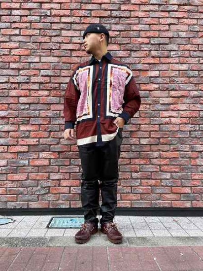 【WANNA(ワナ)】STAMP SHIRTS L/S (長袖シャツ) Brown