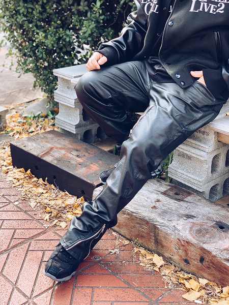 【CHILLIN'(チリン)】Wax Denim Pants (コーティングデニムパンツ) Black