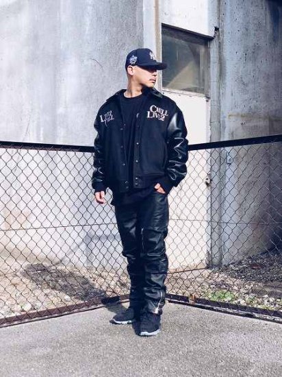 【CHILLIN'(チリン)】Wax Denim Pants (コーティングデニムパンツ) Black