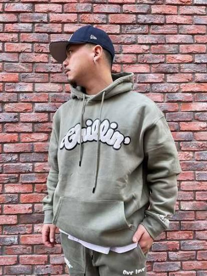 Chillin' BIG LOGO SWEAT SET UP Lサイズ Chillin' BIG LOGO SWEAT SET UP