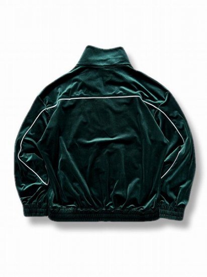 BREATH(ブレス)】SCRIPT LOGO PIPING VELOUR JACKET (ベロアジャージ) Kelly