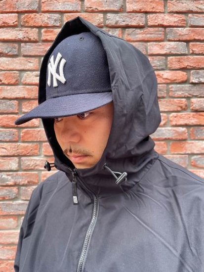 【PROCLUB(プロクラブ)】Nylon Hooded Pullover Anorak Jacket (アノラックジャケット) Black Grey