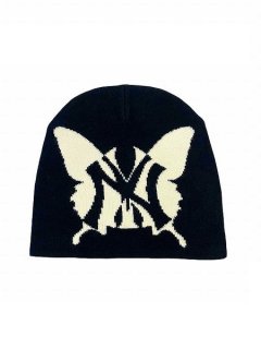 <img class='new_mark_img1' src='https://img.shop-pro.jp/img/new/icons7.gif' style='border:none;display:inline;margin:0px;padding:0px;width:auto;' />CHILLIN'()NY BUTTERFLY BEANIE (硼ȥӡˡ ˥åȥå) Black/Cream