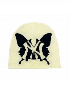 <img class='new_mark_img1' src='https://img.shop-pro.jp/img/new/icons7.gif' style='border:none;display:inline;margin:0px;padding:0px;width:auto;' />CHILLIN'()NY BUTTERFLY BEANIE (硼ȥӡˡ ˥åȥå) Cream/Black