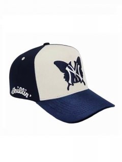 CHILLIN'()NY BUTTERFLY 5PANEL CAP (ʥåץХåå) Navy