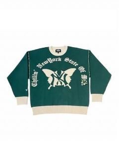 <img class='new_mark_img1' src='https://img.shop-pro.jp/img/new/icons7.gif' style='border:none;display:inline;margin:0px;padding:0px;width:auto;' />CHILLIN'()NY BUTTERFLY SPRING SWEATER () Green