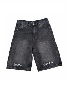 CHILLIN'()Denim Shorts (ǥ˥ॷ硼) Black