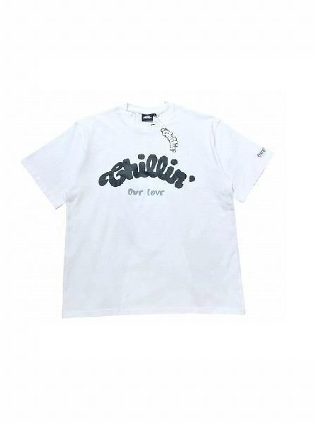 Chillin ビックロゴTシャツ CHILLIN'(チリン)】BIG LOGO S/TEE (ビックロゴTシャツ) White/Black