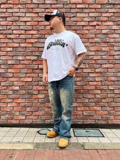 Chillin ビックロゴTシャツ CHILLIN'(チリン)】BIG LOGO S/TEE (ビックロゴTシャツ) White/Black