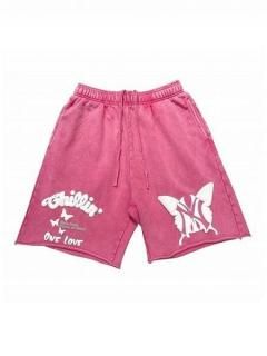 <img class='new_mark_img1' src='https://img.shop-pro.jp/img/new/icons7.gif' style='border:none;display:inline;margin:0px;padding:0px;width:auto;' />【CHILLIN'(チリン)】NY BUTTERFLY PIGMENT SWEAT SHORTS (スエットショーツ) Pink