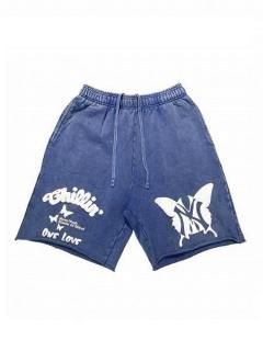 <img class='new_mark_img1' src='https://img.shop-pro.jp/img/new/icons7.gif' style='border:none;display:inline;margin:0px;padding:0px;width:auto;' />【CHILLIN'(チリン)】NY BUTTERFLY PIGMENT SWEAT SHORTS (スエットショーツ) Navy