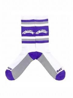 <img class='new_mark_img1' src='https://img.shop-pro.jp/img/new/icons7.gif' style='border:none;display:inline;margin:0px;padding:0px;width:auto;' />【CHILLIN'(チリン)】LOGO SOCKS (ロゴソックス) Purple
