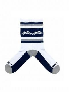 <img class='new_mark_img1' src='https://img.shop-pro.jp/img/new/icons7.gif' style='border:none;display:inline;margin:0px;padding:0px;width:auto;' />【CHILLIN'(チリン)】LOGO SOCKS (ロゴソックス) Navy