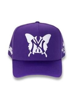 <img class='new_mark_img1' src='https://img.shop-pro.jp/img/new/icons7.gif' style='border:none;display:inline;margin:0px;padding:0px;width:auto;' />【CHILLIN'(チリン)】NY BUTTERFLY SHINY CAP (スナップバックキャップ) Purple