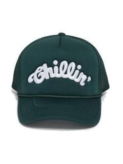 <img class='new_mark_img1' src='https://img.shop-pro.jp/img/new/icons7.gif' style='border:none;display:inline;margin:0px;padding:0px;width:auto;' />CHILLIN'()LOGO 5PANEL MESH CAP 1TONE(å奭å) D.Green