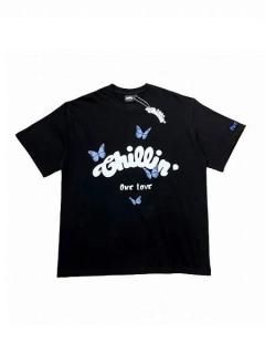 <img class='new_mark_img1' src='https://img.shop-pro.jp/img/new/icons7.gif' style='border:none;display:inline;margin:0px;padding:0px;width:auto;' />CHILLIN'()BIG LOGO BUTTERFLY S/TEE (ӥåХե饤T) Black/Blue