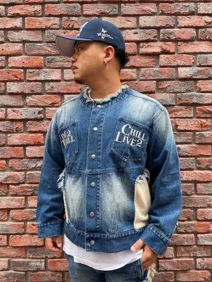 CHILLIN'(チリン)】Break Denim Jacket (デニムジャケット) Blue
